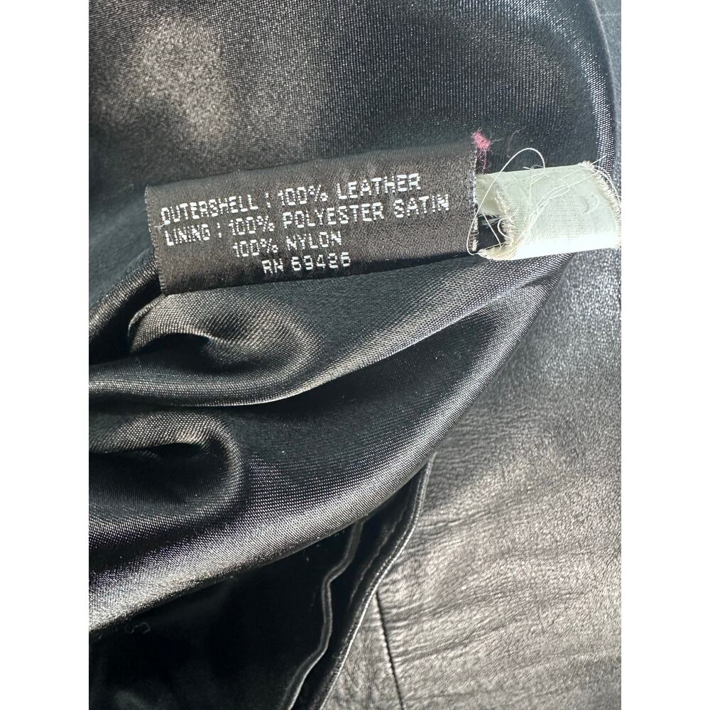 VTG Pelle Studio by Wilson's Leather Womens sz M Black Leather Zipup Jacket SOFT - Picture 13 of 13